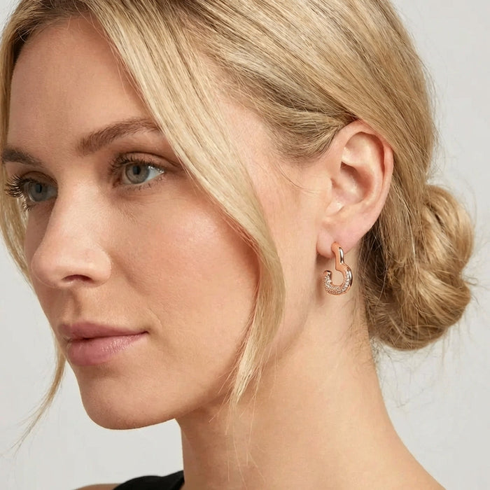 Aros Dulce Corazón - Oro Rosa – Silver Ice 02