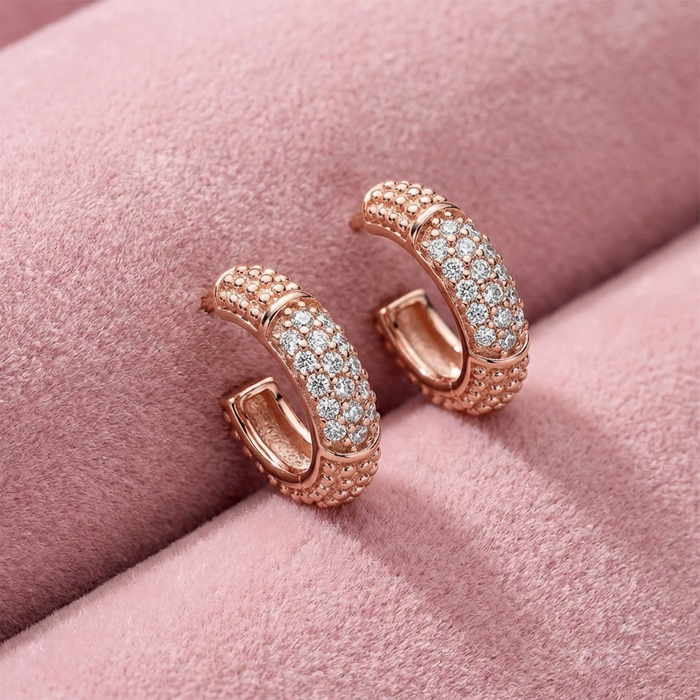 Aros Bubble Gold - Oro Rosa – Silver Ice 02
