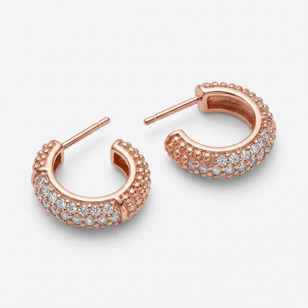 Aros Bubble Gold - Oro Rosa – Silver Ice 03