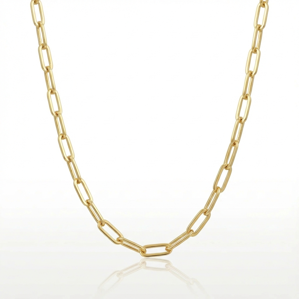 Cadena Eslabón Limada Oro – 5 mm – Silver Ice 01