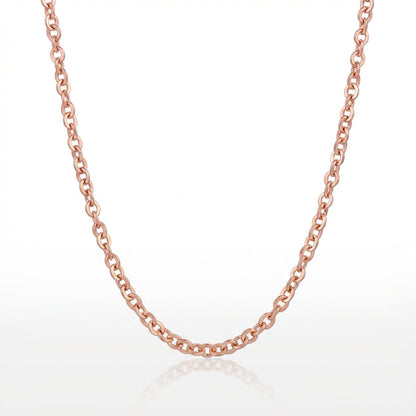 Cadena Eslabón Ovalado Oro Rosa – Silver Ice 01