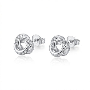 Aros Nudo Brillante - Plata 925