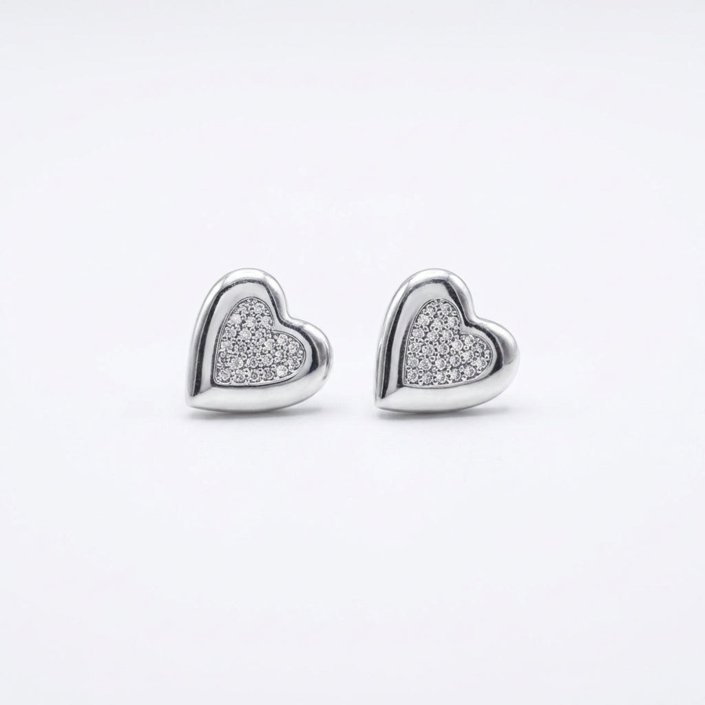 Aros Corazón Glam - Plata 925 – Silver Ice 01