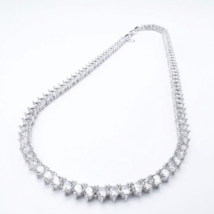 Collar Gotas de Luz Circones Blancos Plata 925 – Silver Ice 01