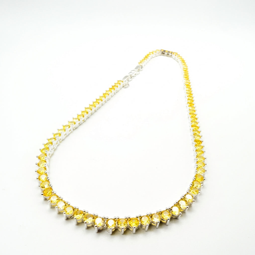 Collar Gotas de Luz Circones Amarillos Plata 925 – Silver Ice 01