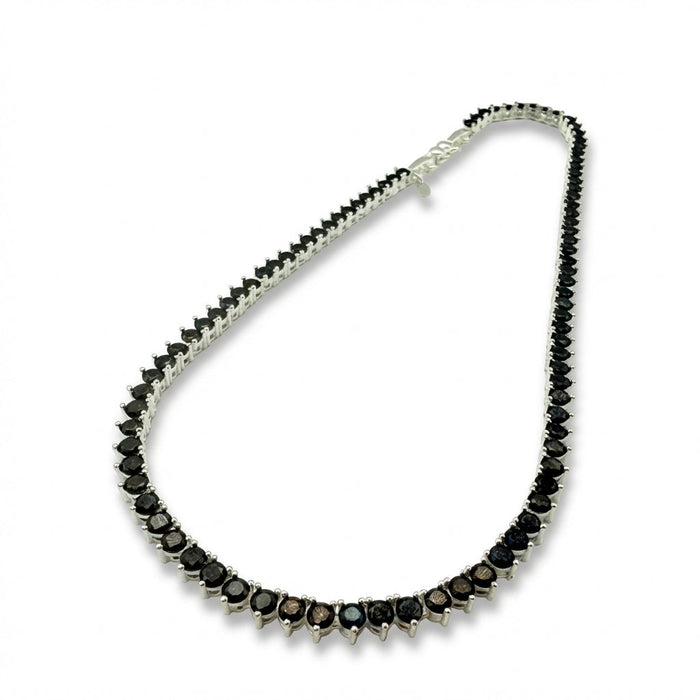 Collar Gotas de Luz Circones Negros Plata 925 – Silver Ice 01