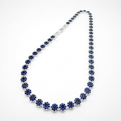 Collar Glam Circones Azules Plata 925 – Silver Ice 01