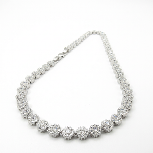 Collar Glam circones blancos Plata 925