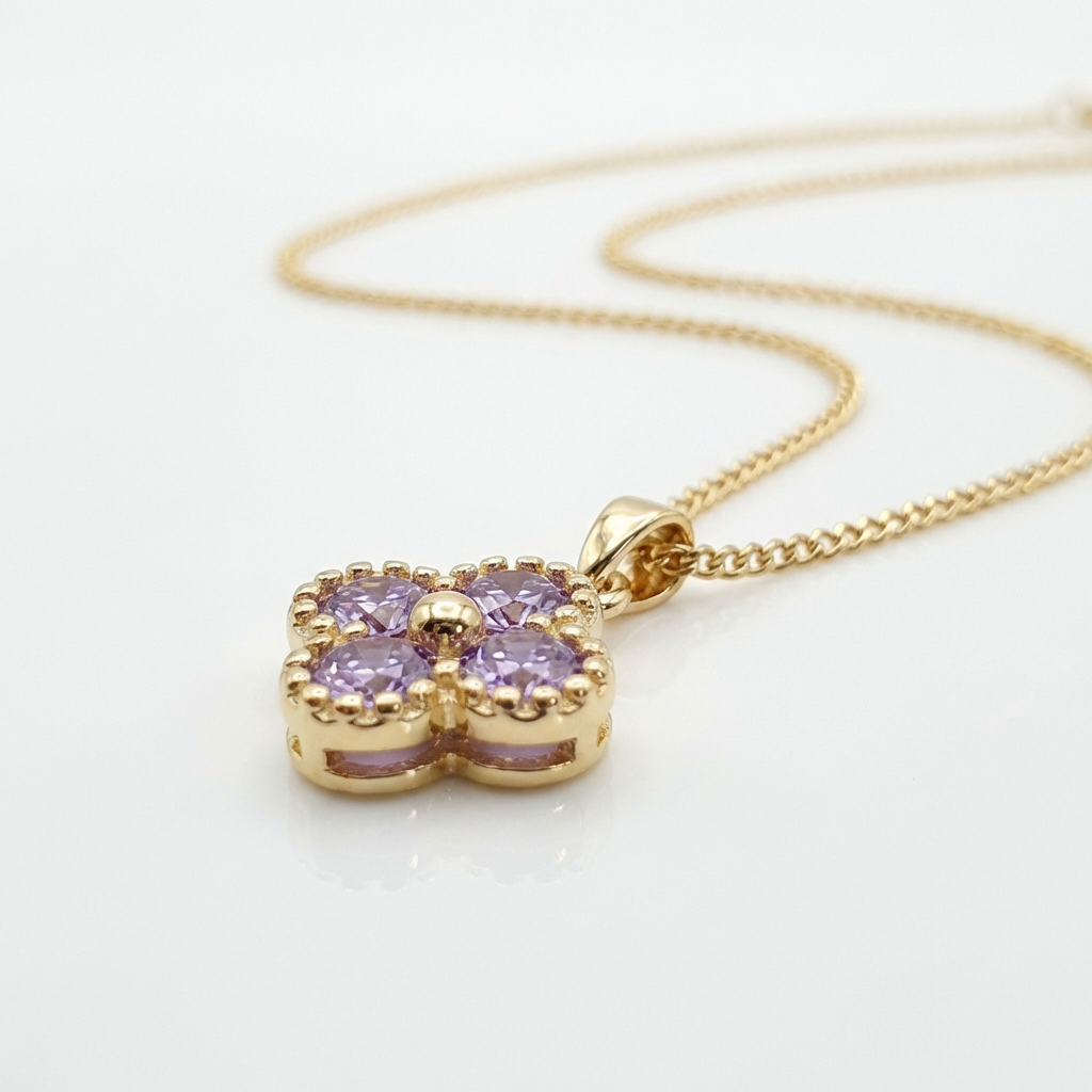 Cadena Florece Aurora Oro Goldfilled – Silver Ice 03
