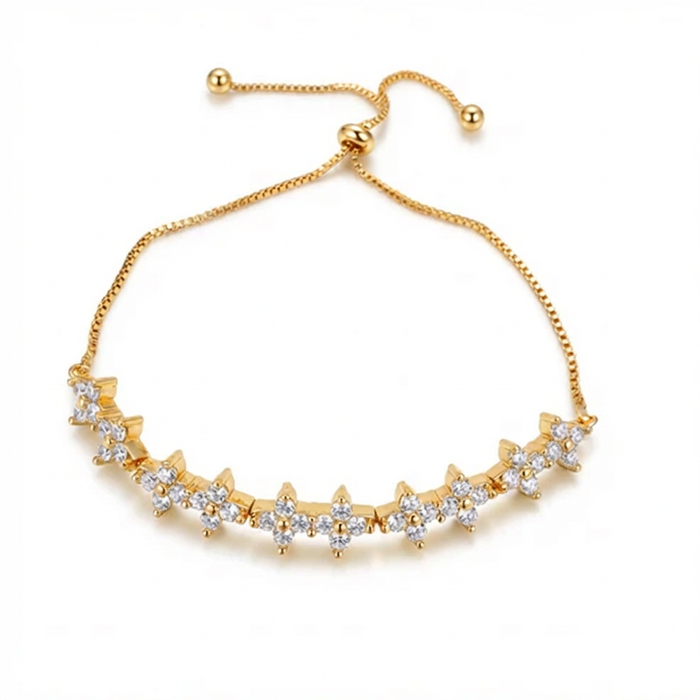 Pulsera Jardín Dorado Oro Goldfilled – Silver Ice 01