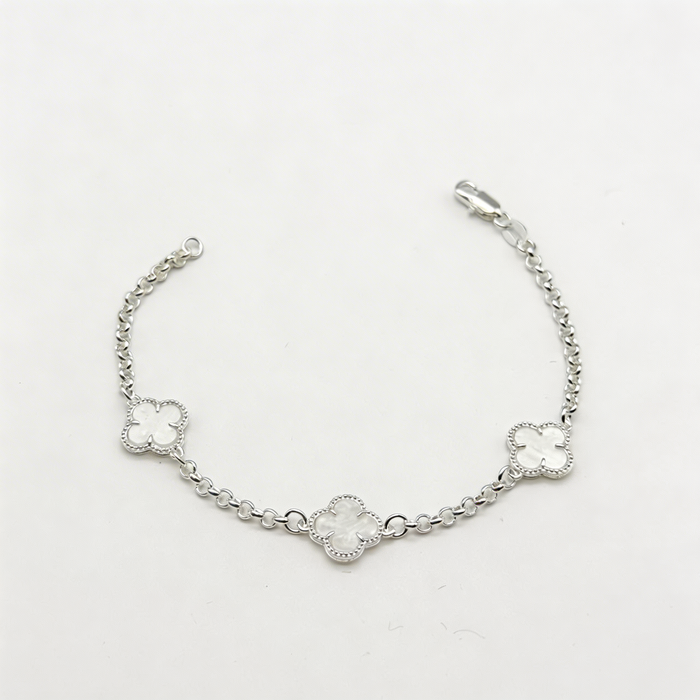 Pulsera Van Cleef Blanca Plata 925 – Silver Ice 01