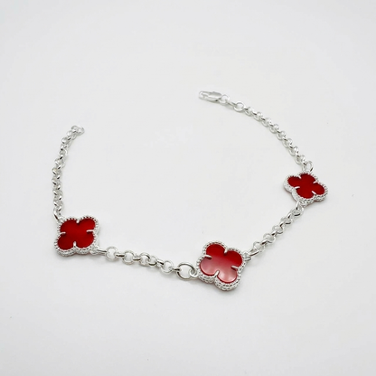 Pulsera Van Cleef Rojo Plata 925 – Silver Ice 04