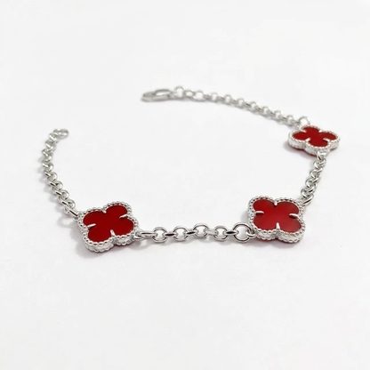 Pulsera Van Cleef Rojo Plata 925 – Silver Ice 02