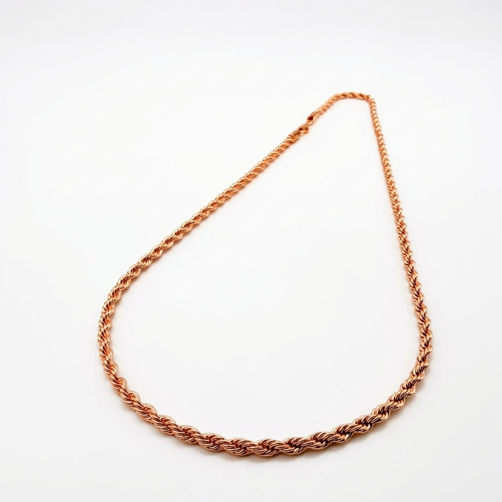 Cadena Turbillón Oro Goldfilled Rosa – 3 mm – Silver Ice 02