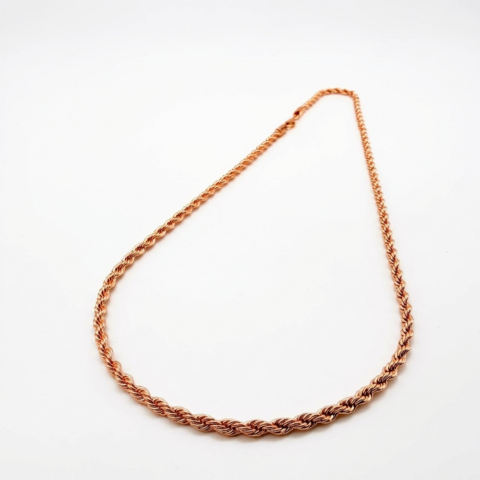 Cadena Turbillón Oro Goldfilled Rosa – 3 mm – Silver Ice 02