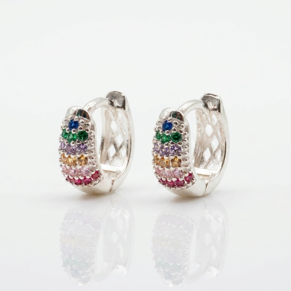 Aros Nébula Micro Circones Plata 925 – Silver Ice 04