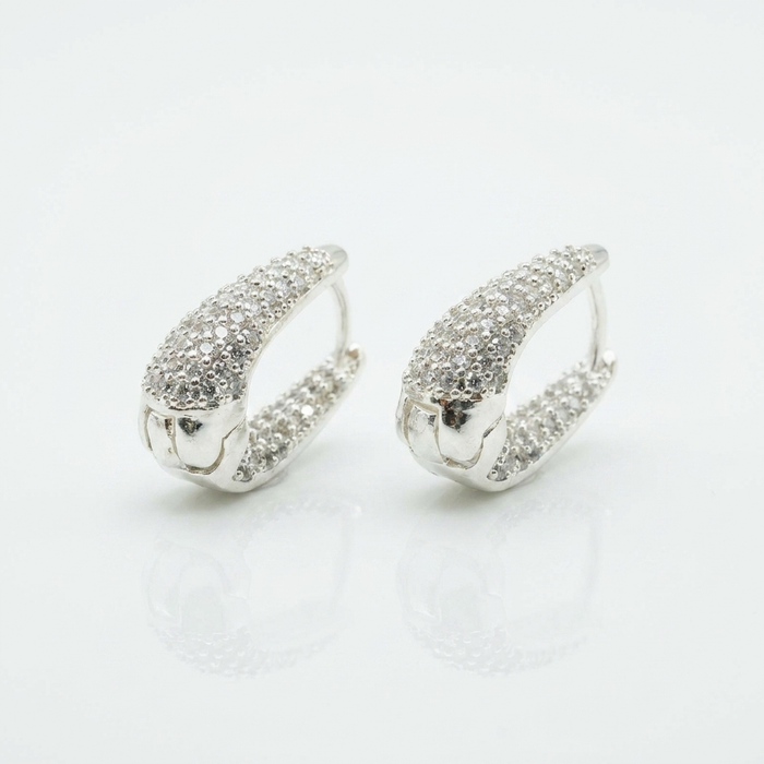 Aros Crystal Curve Plata 925 – Silver Ice 01