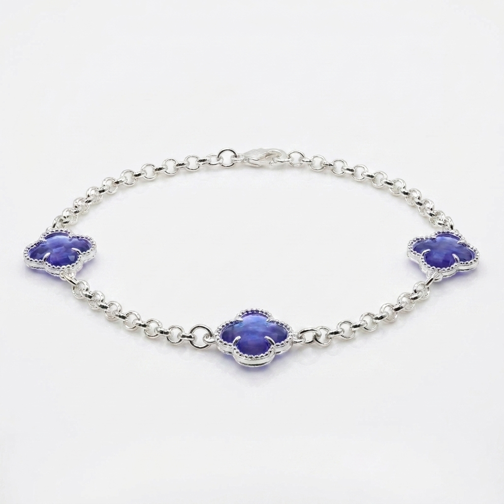 Pulsera Van Cleef Morada Plata 925 – Silver Ice 01