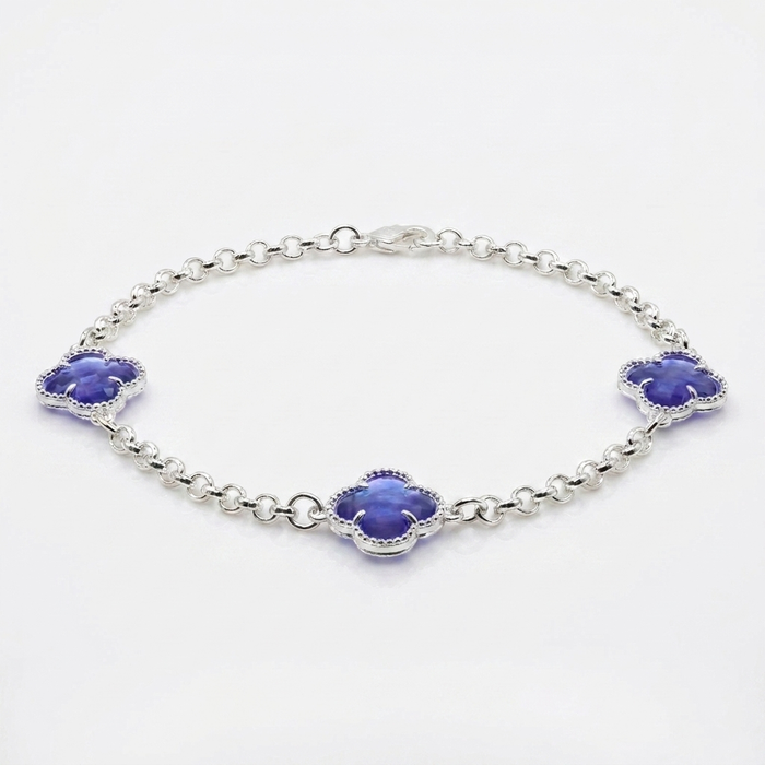 Pulsera Van Cleef Morada Plata 925 – Silver Ice 01