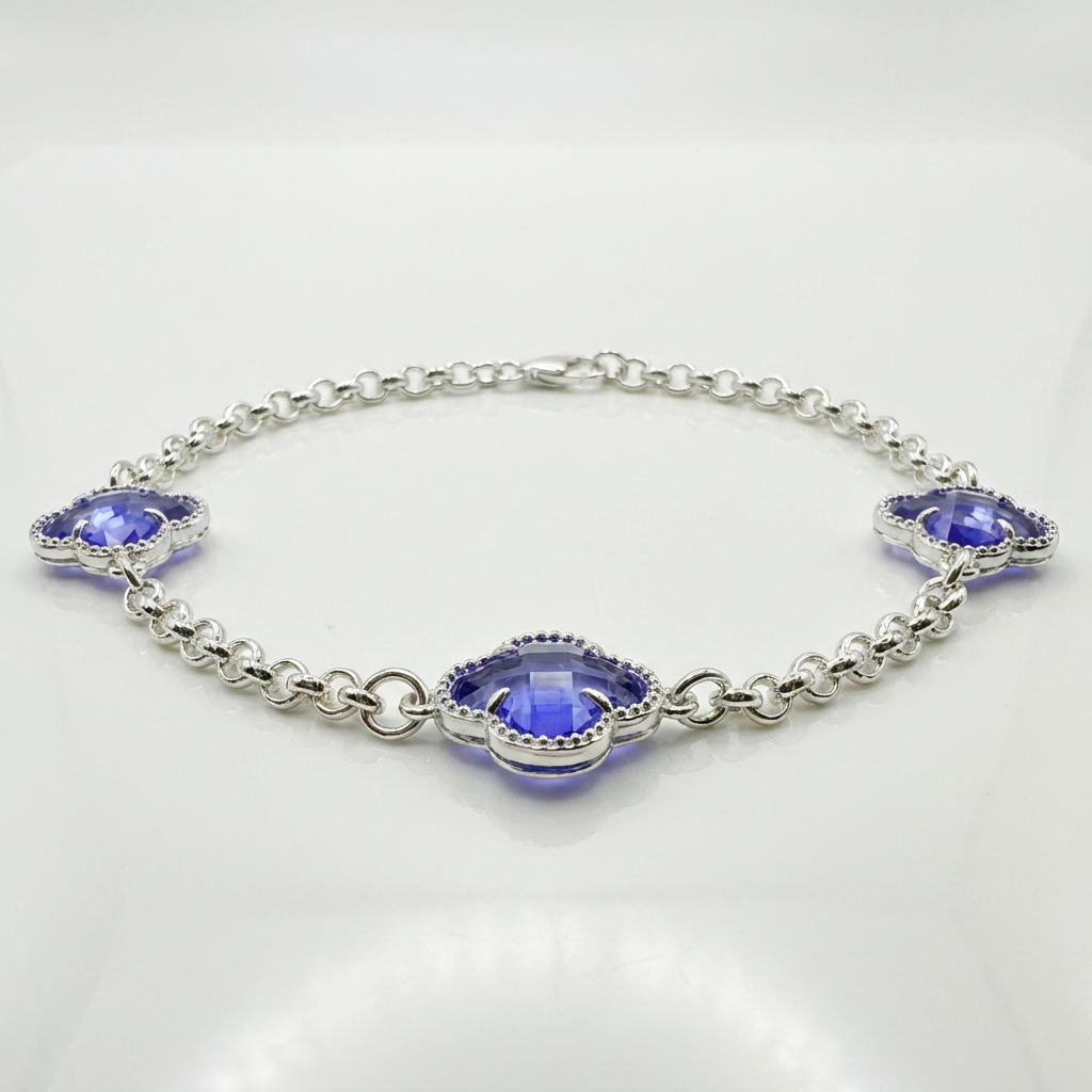 Pulsera Van Cleef Morada Plata 925 – Silver Ice 02