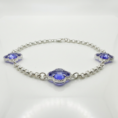 Pulsera Van Cleef Morada Plata 925 – Silver Ice 02