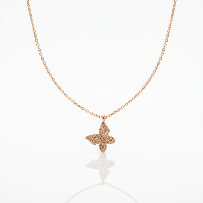 Cadena Belle Mariposa Oro Goldfilled Rosa – Silver Ice 01