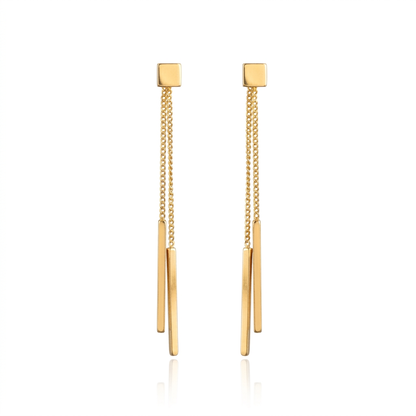 Aros Luxe Drop Oro – Silver Ice 01