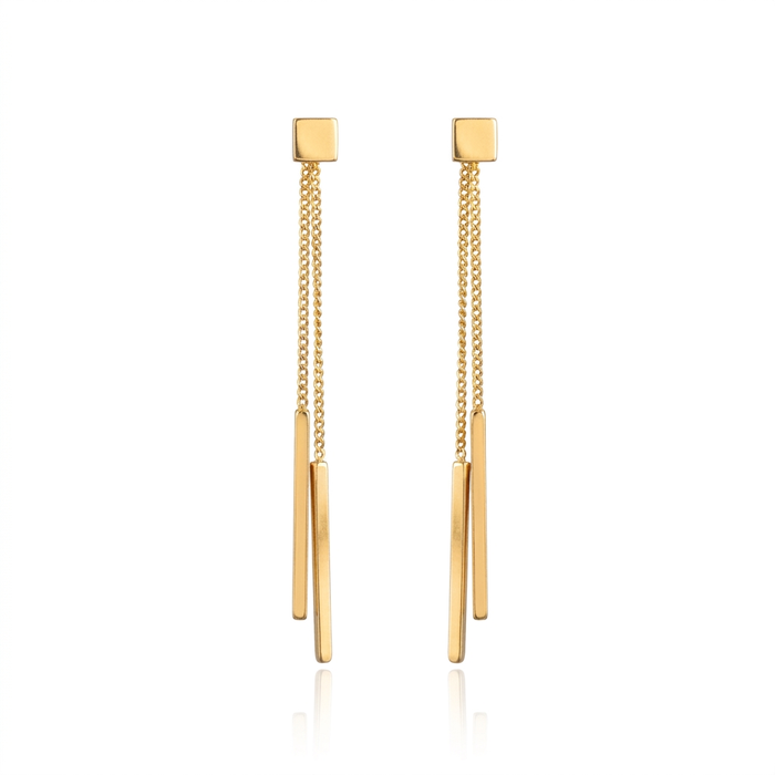 Aros Luxe Drop Oro – Silver Ice 01