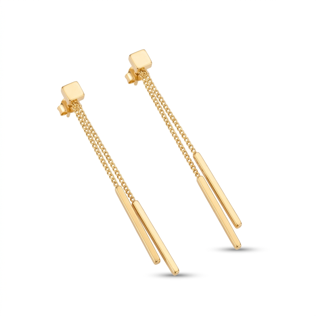 Aros Luxe Drop Oro – Silver Ice 03