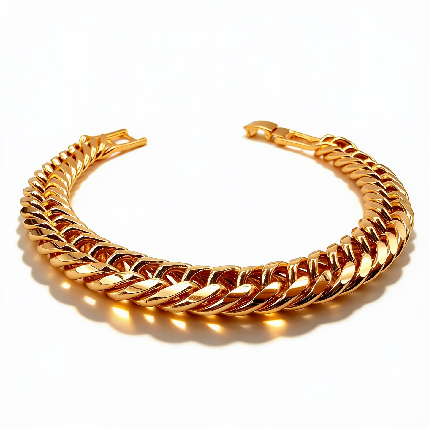 Pulsera Miami Cubana Oro Goldfilled Rosa - 9mm
