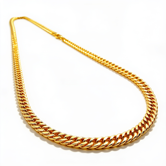 Cadena Miami Cubana Oro Goldfilled- 4mm
