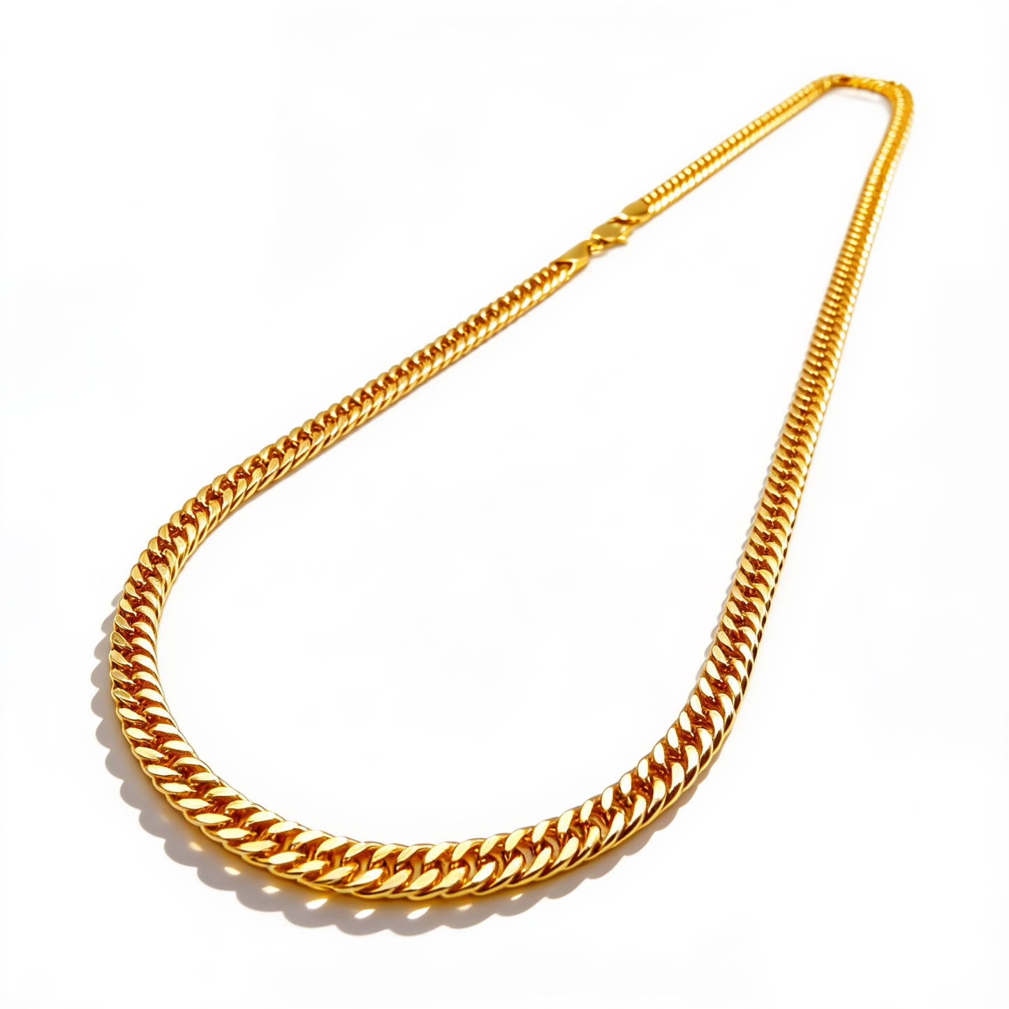 Cadena Miami Cubana Oro Goldfilled- 4mm