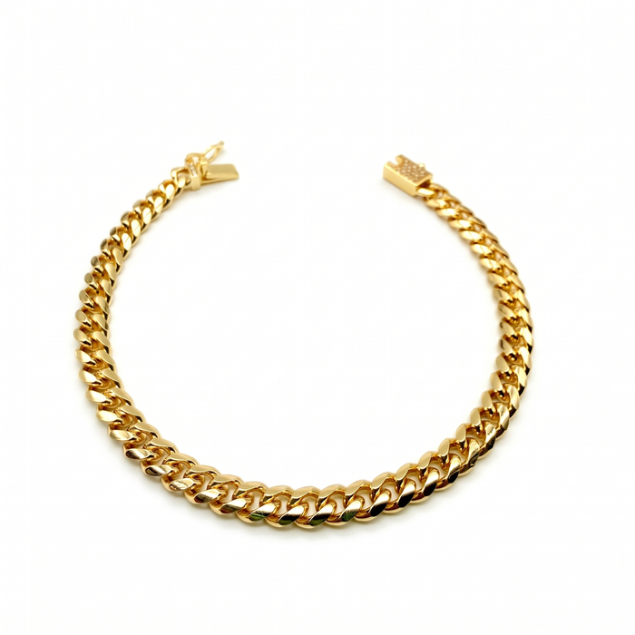 Pulsera Cubana Oro Goldfilled – 5 mm