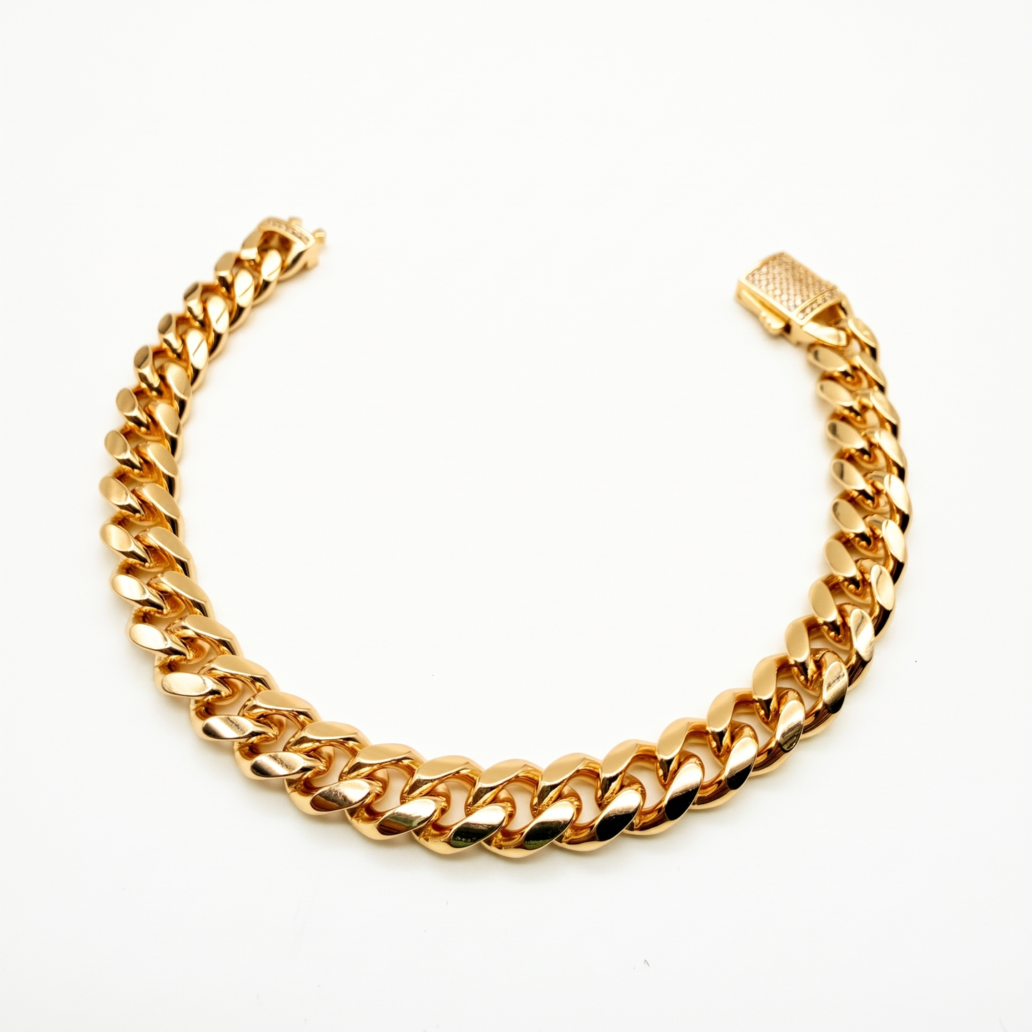 Pulsera Cubana Oro Goldfilled – 8 mm