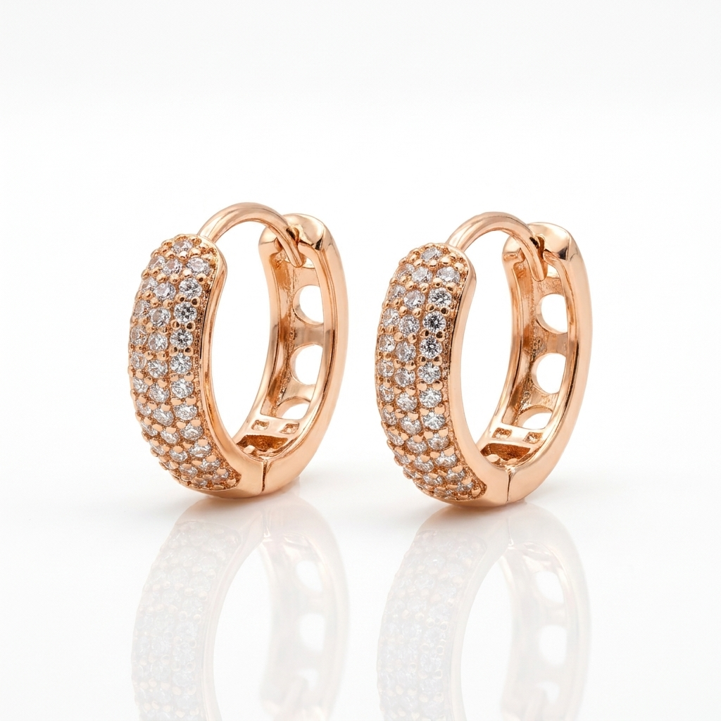 Aros Destello Dorado - Oro Goldfilled Rosa