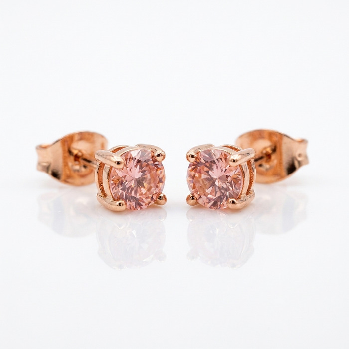 Aros Destello Rosa - Oro Goldfilled Rosa