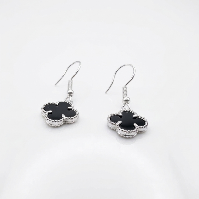 Aros Van Cleef Negros - Plata 925