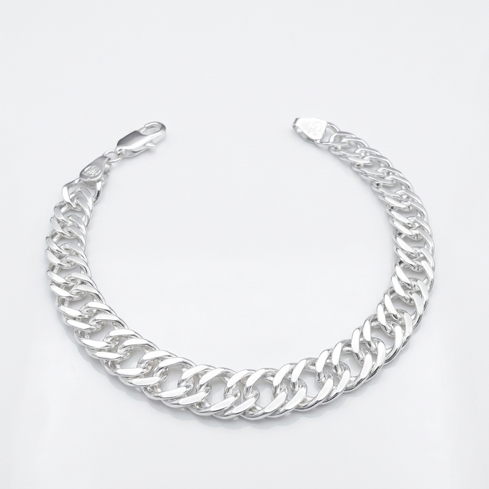 Pulsera Triple Grumet Plata 925 - 9mm