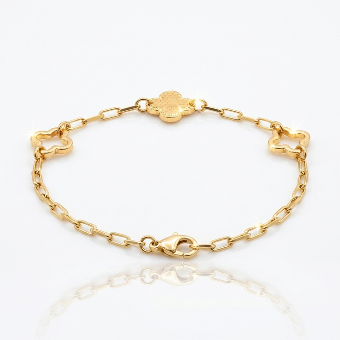Pulsera Clover Style Oro Goldfilled