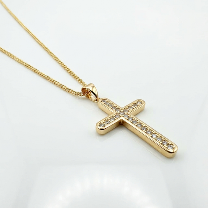 Cadena Cruz Sagrada Oro Goldfilled – 2 mm