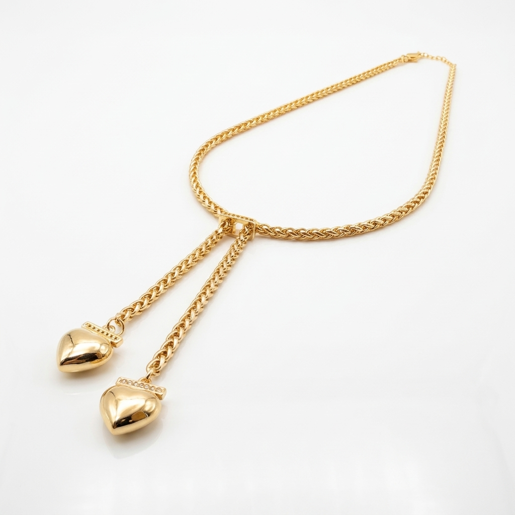 Cadena Heart Duo Oro Goldfilled