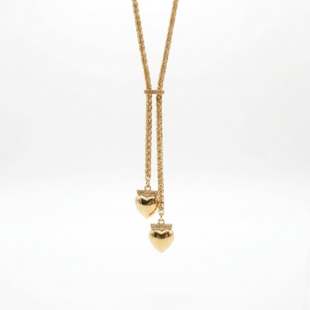 Cadena Heart Duo Oro Goldfilled