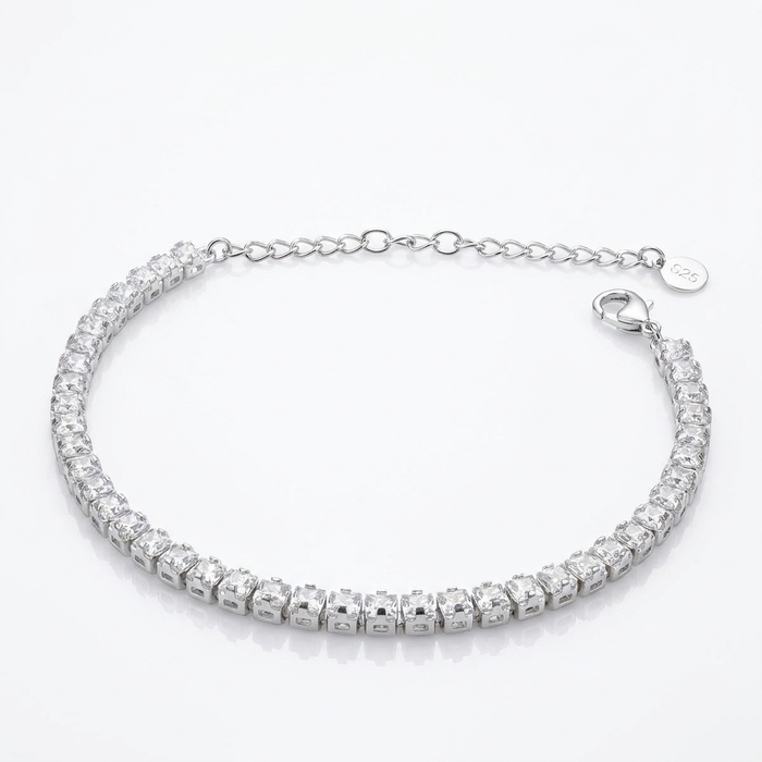Pulsera Tennis Ajustable Plata 925 - 3,8 mm