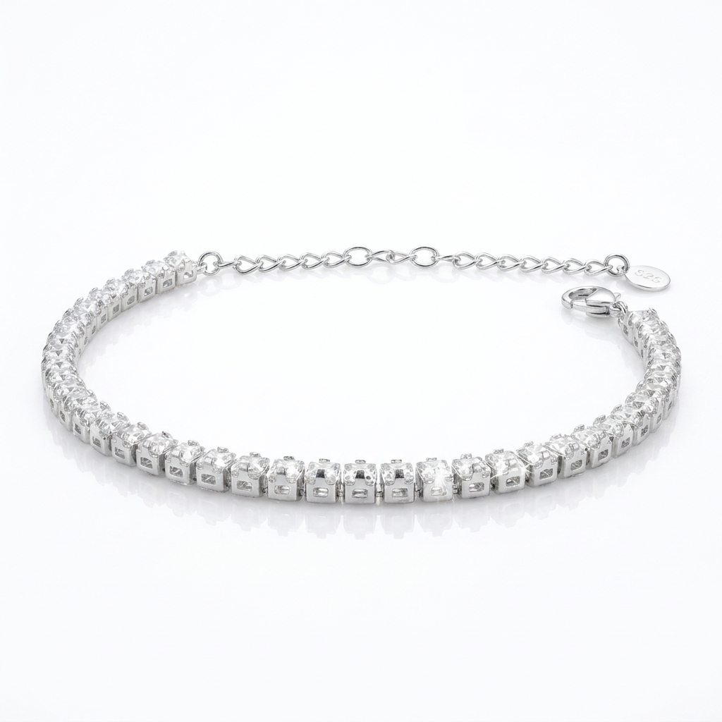 Pulsera Tennis Ajustable Plata 925 - 3,8 mm