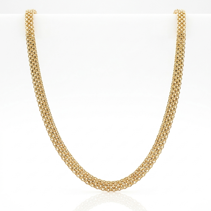 Cadena Tejido Chino Oro Goldfilled – 7,5 mm