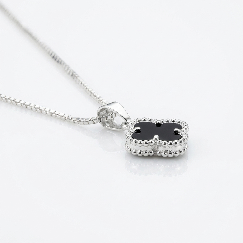 Collar Van Cleef Noir Mini Plata 925