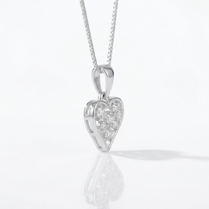 Collar Corazón Floral Plata 925