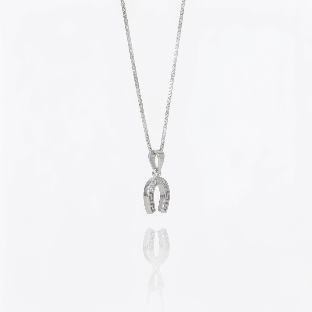 Collar Herradura Griega Plata 925