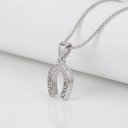 Collar Herradura Griega Plata 925